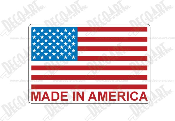 USA005: Made in America flag. Pack of 100.