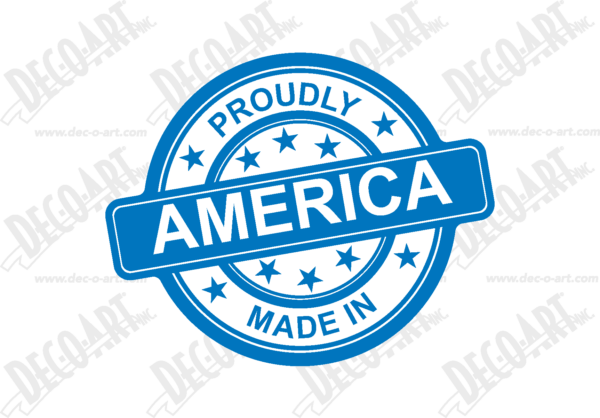 USA004: Proudly made in America. Pack of 100.